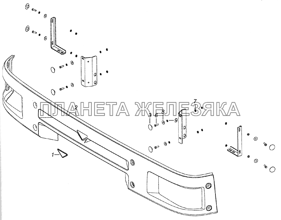 65115-8417012 Установка панели фар КамАЗ-6520 (Euro-2, 3)